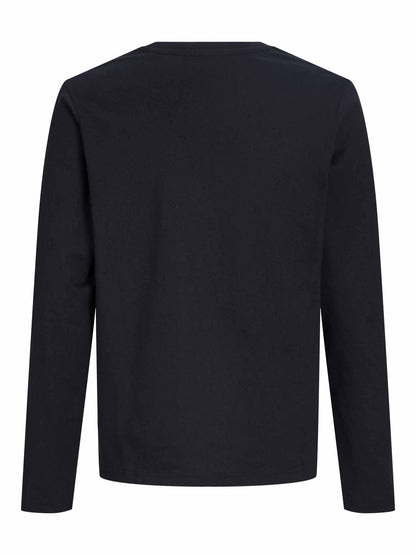 Jack&Jones Jr Organic, t-shirt a maniche lunghe da bambino nera