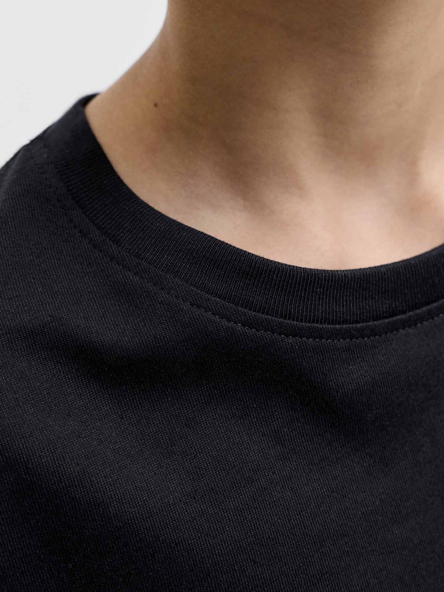 Jack&Jones Jr Organic, t-shirt a maniche lunghe da bambino nera
