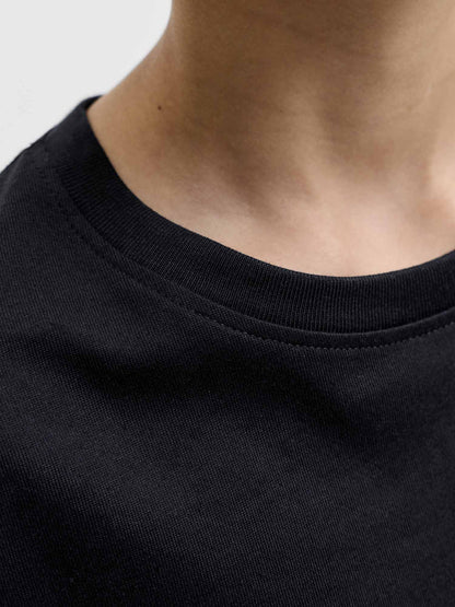 Jack&Jones Jr Organic, t-shirt a maniche lunghe da bambino nera