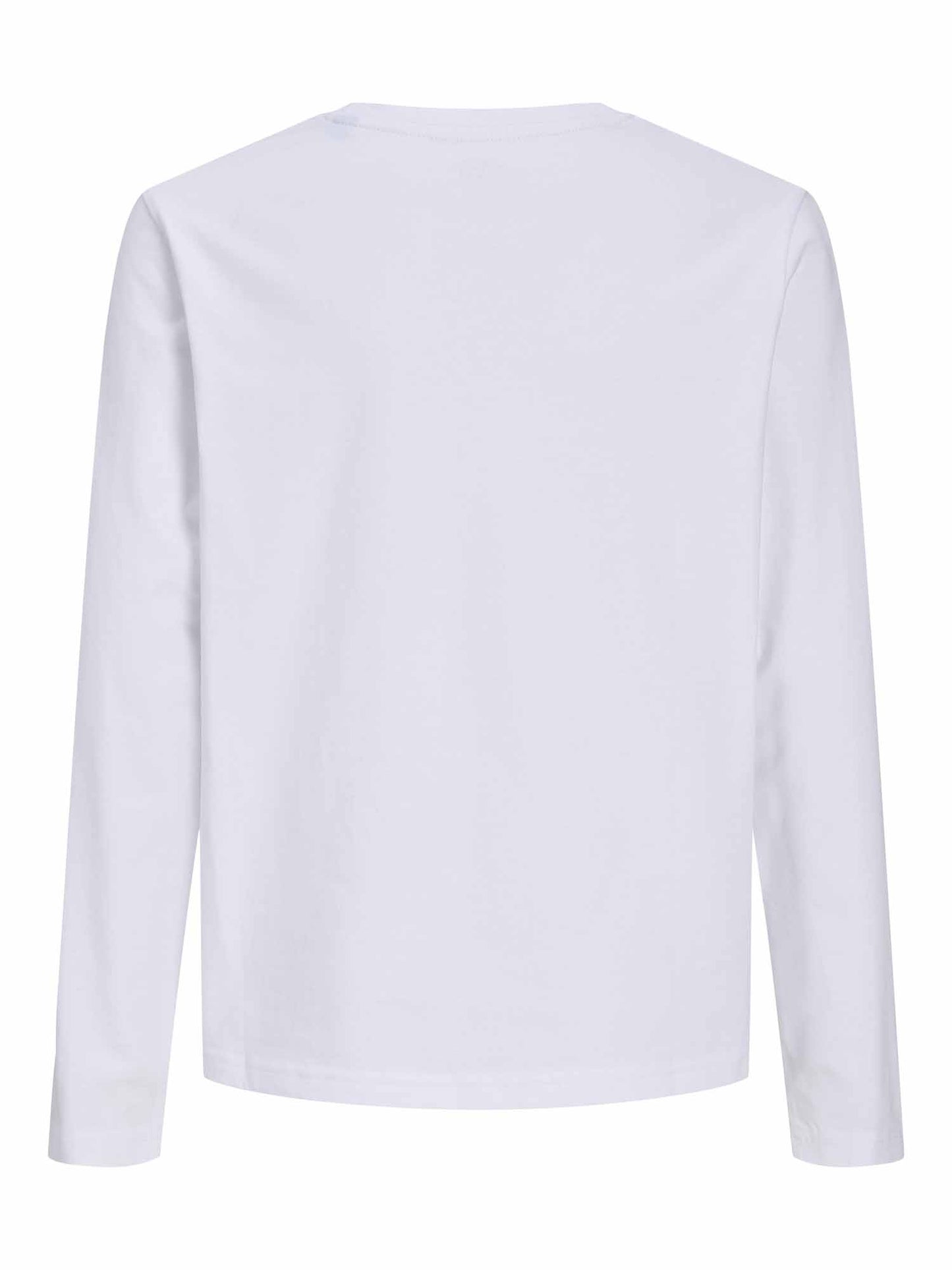 Jack&Jones Jr Organic, t-shirt a maniche lunghe da bambino bianca