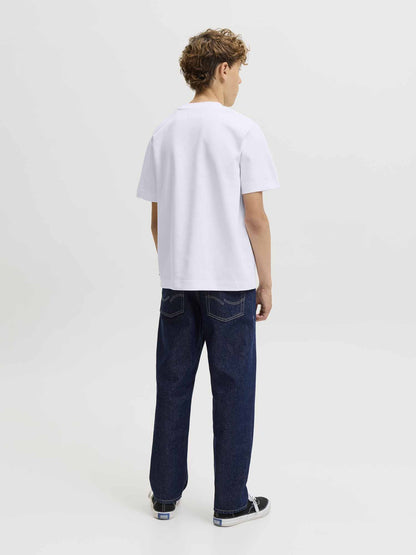 Jack&Jones Jr Barron, t-shirt a maniche lunghe da bambino bianca