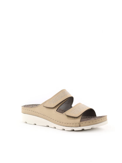 Tiglio Maratea, ciabatte da donna beige eleganti e confortevoli