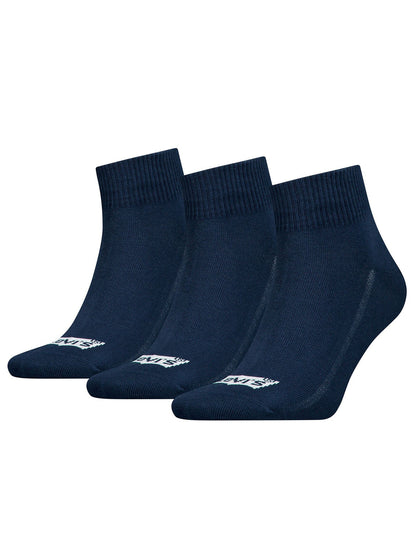 CALZE 3 PAIA MID CUT BATWING ILEVI'S UOMO BLU