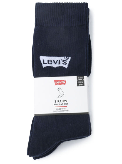 CALZE 3 PAIA REGULAR CUT LEVI'S DA UOMO BLU