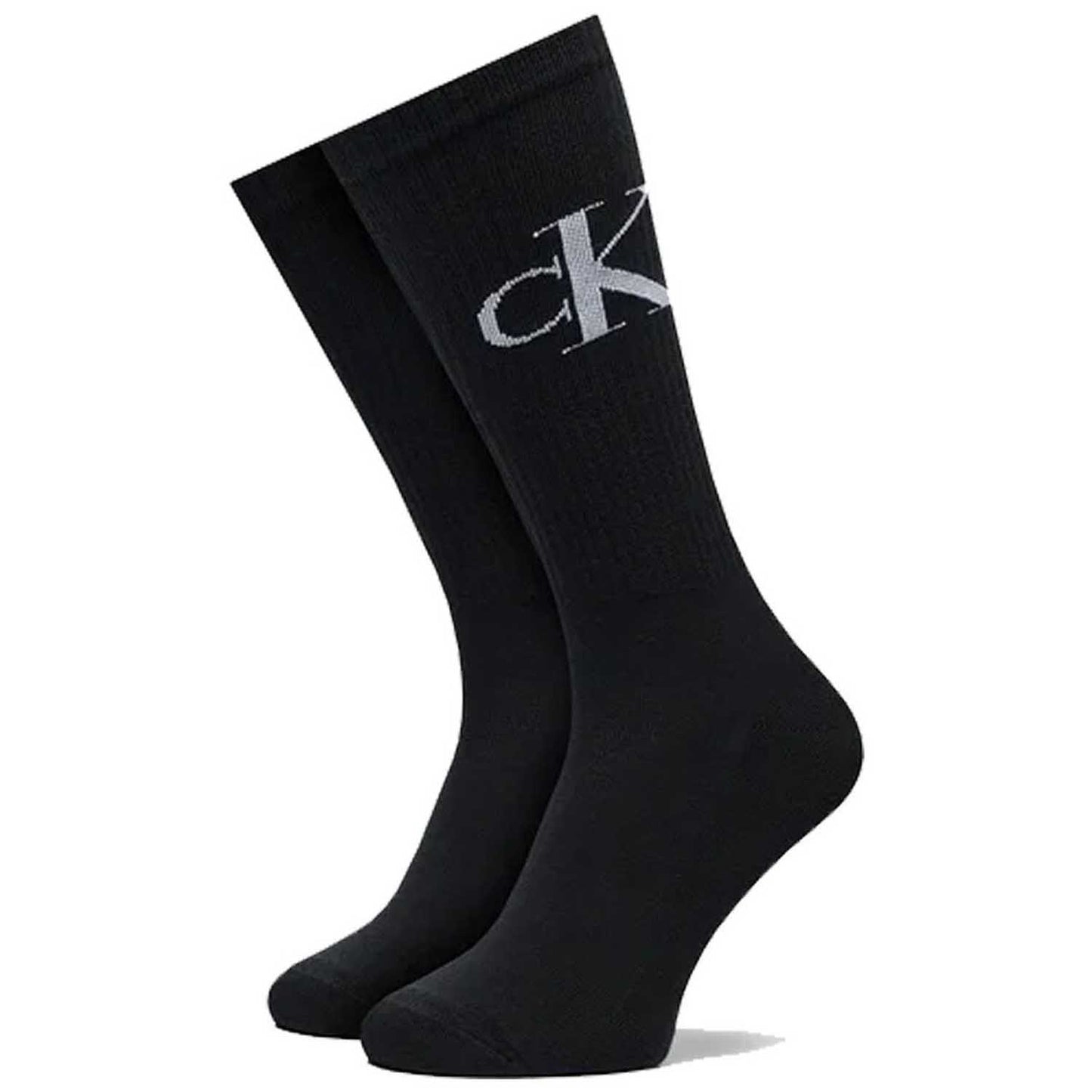 Set di 2 paia di calzini alti neri Calvin Klein da uomo