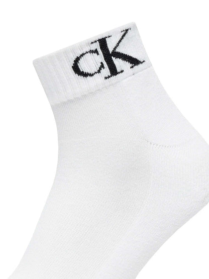 Set da 2 paia di calzini bianchi Calvin Klein Jeans da uomo
