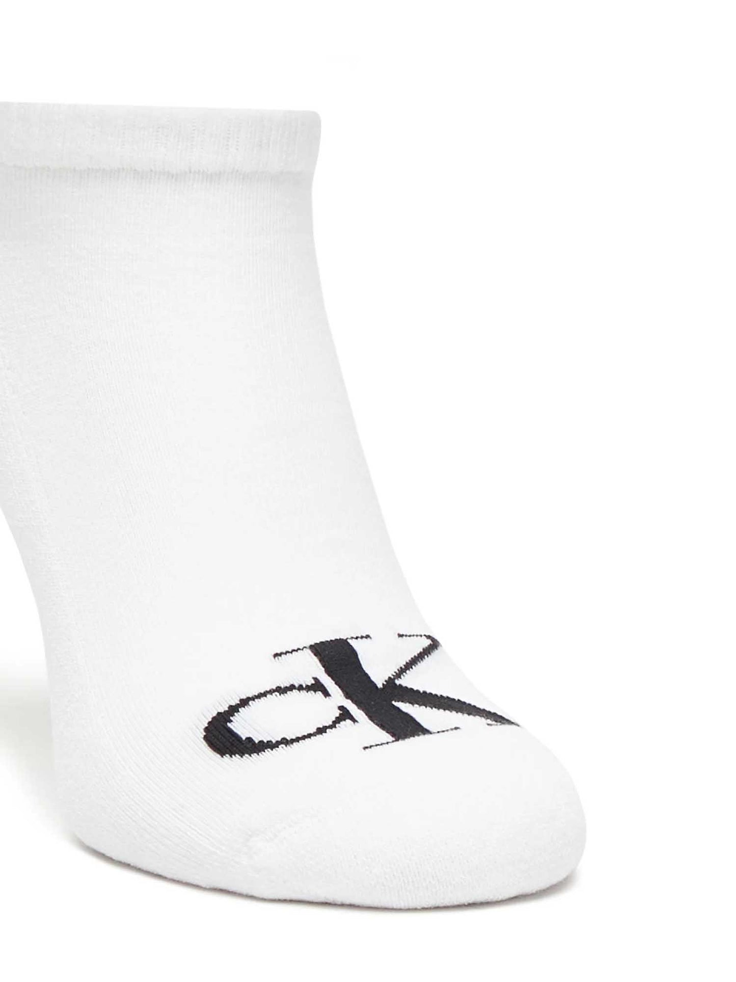 Calzini sneaker da uomo Calvin Klein Jeans in bianco, set da 2 paia