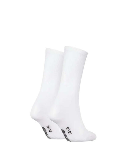 Calze alte da donna bianche Calvin Klein Jeans in cotone