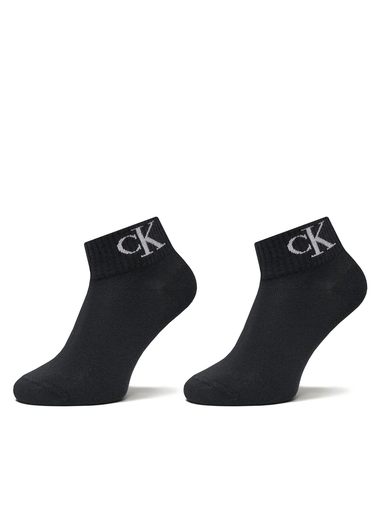 Calze Calvin Klein Jeans quarter nere in confezione da 2 paia unisex