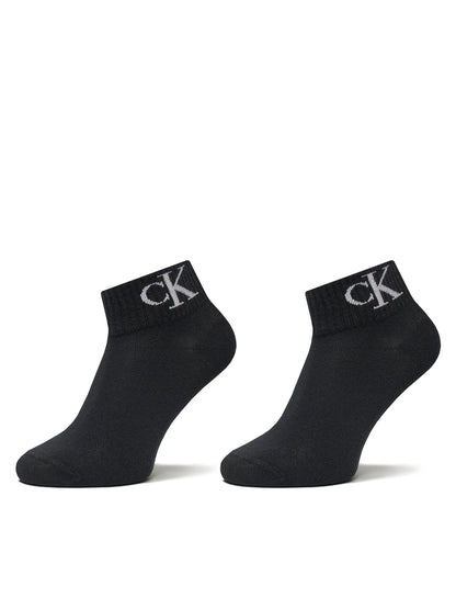 Calze Calvin Klein Jeans quarter nere in confezione da 2 paia unisex