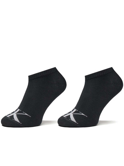 Calze sneaker nere Calvin Klein Jeans da donna, set 2 paia
