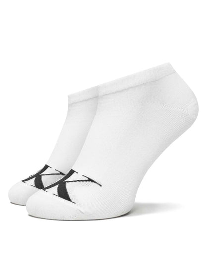 Calzini sneaker da donna Calvin Klein Jeans bianchi, confezione da 2