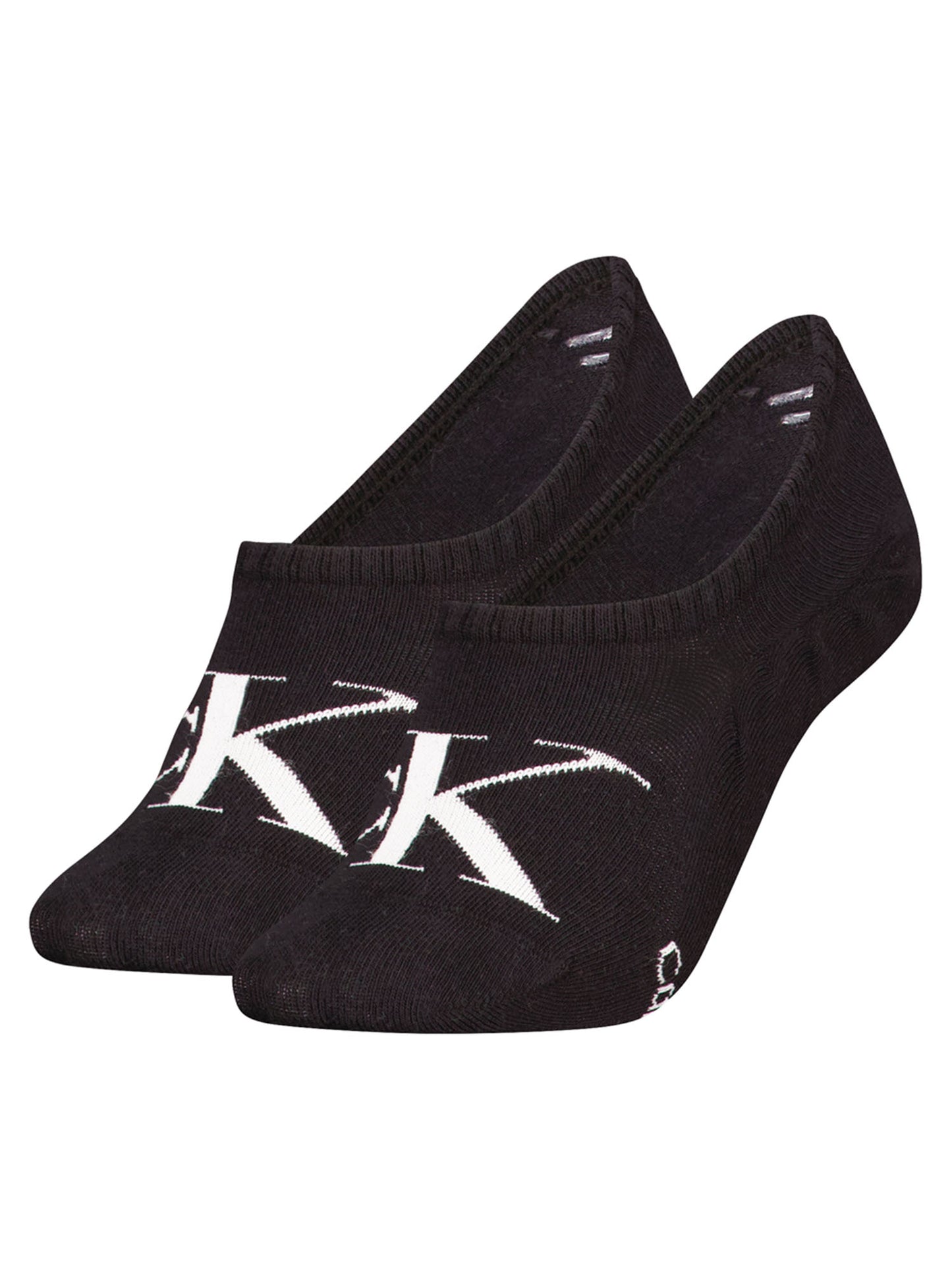 Calzini donna Calvin Klein Footie High Cut neri in cotone