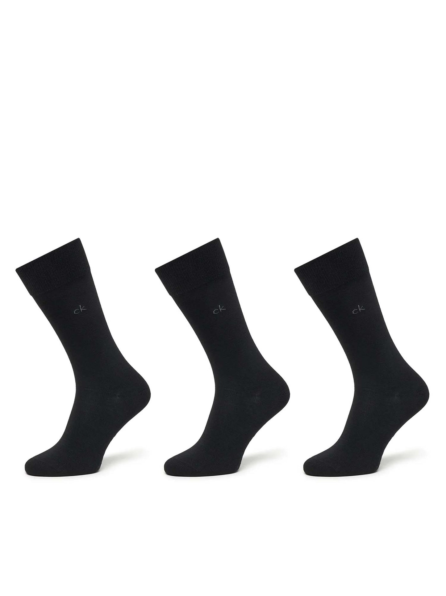 Set da 3 paia di calzini alti neri Calvin Klein da uomo