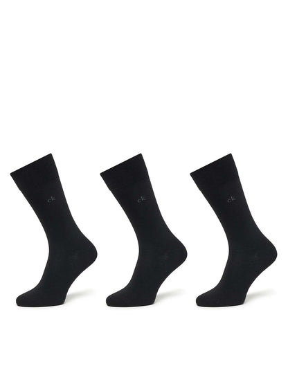 Set da 3 paia di calzini alti neri Calvin Klein da uomo