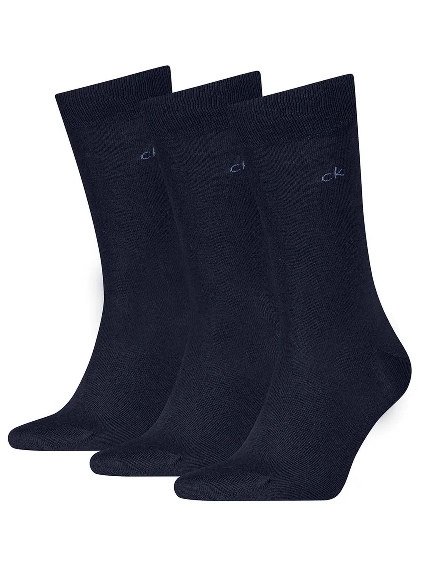 Set da 3 paia di calzini alti blu da uomo Calvin Klein