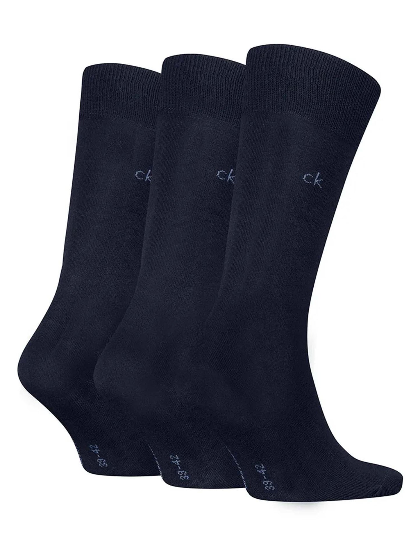 Set da 3 paia di calzini alti blu da uomo Calvin Klein