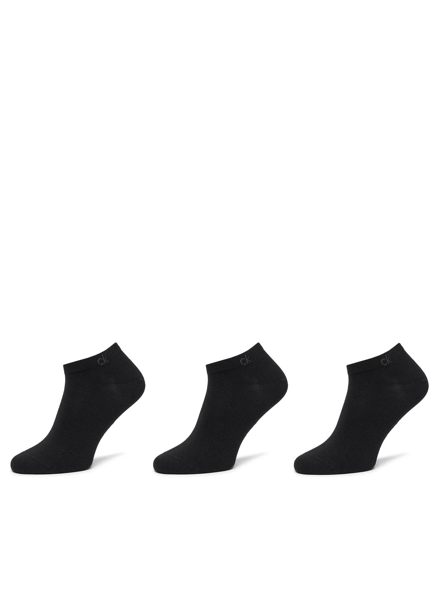 Set da 3 paia di calzini sneaker neri Calvin Klein uomo