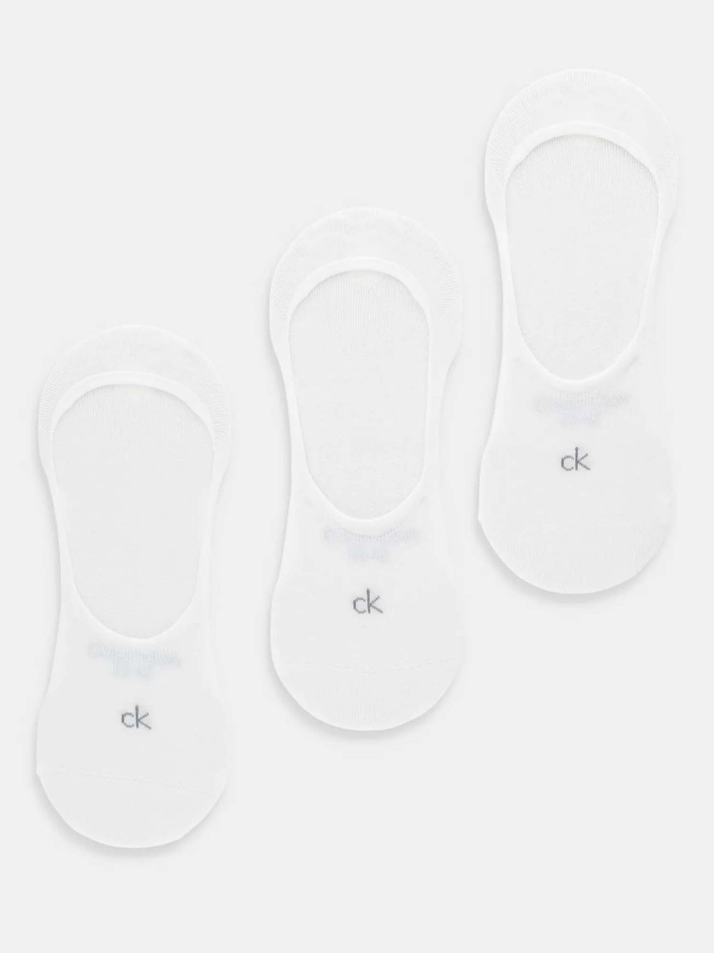 Set da 3 paia di calzini corti bianchi da uomo Calvin Klein