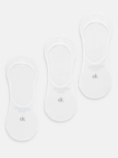 Set da 3 paia di calzini corti bianchi da uomo Calvin Klein