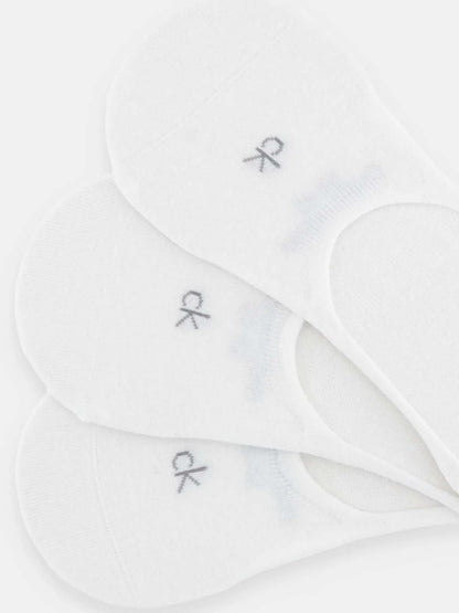 Set da 3 paia di calzini corti bianchi da uomo Calvin Klein