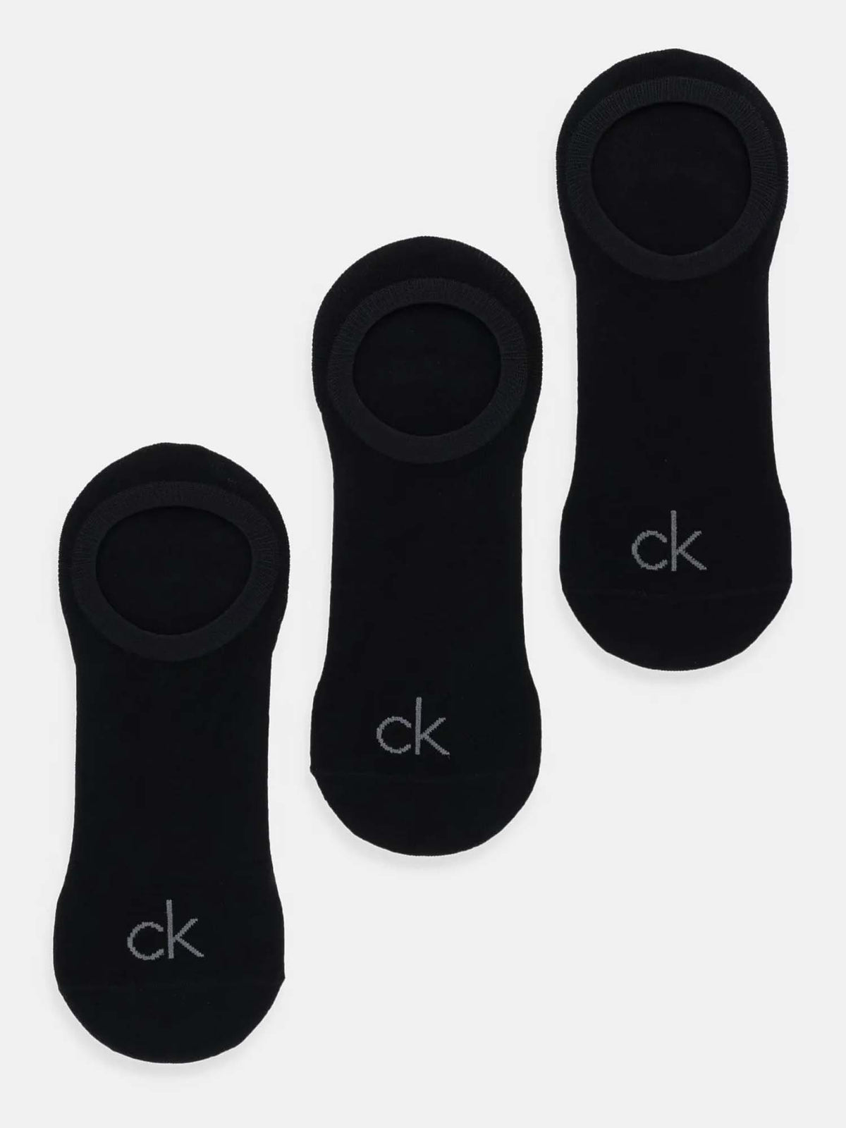 Ck footie high cut 3 calze da unisex nero