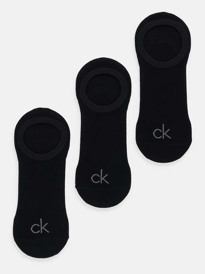 Ck footie high cut 3 calze da unisex nero