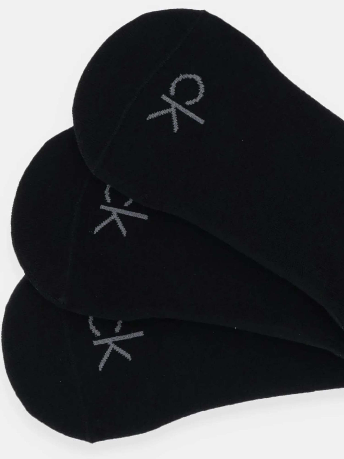 Ck footie high cut 3 calze da unisex nero