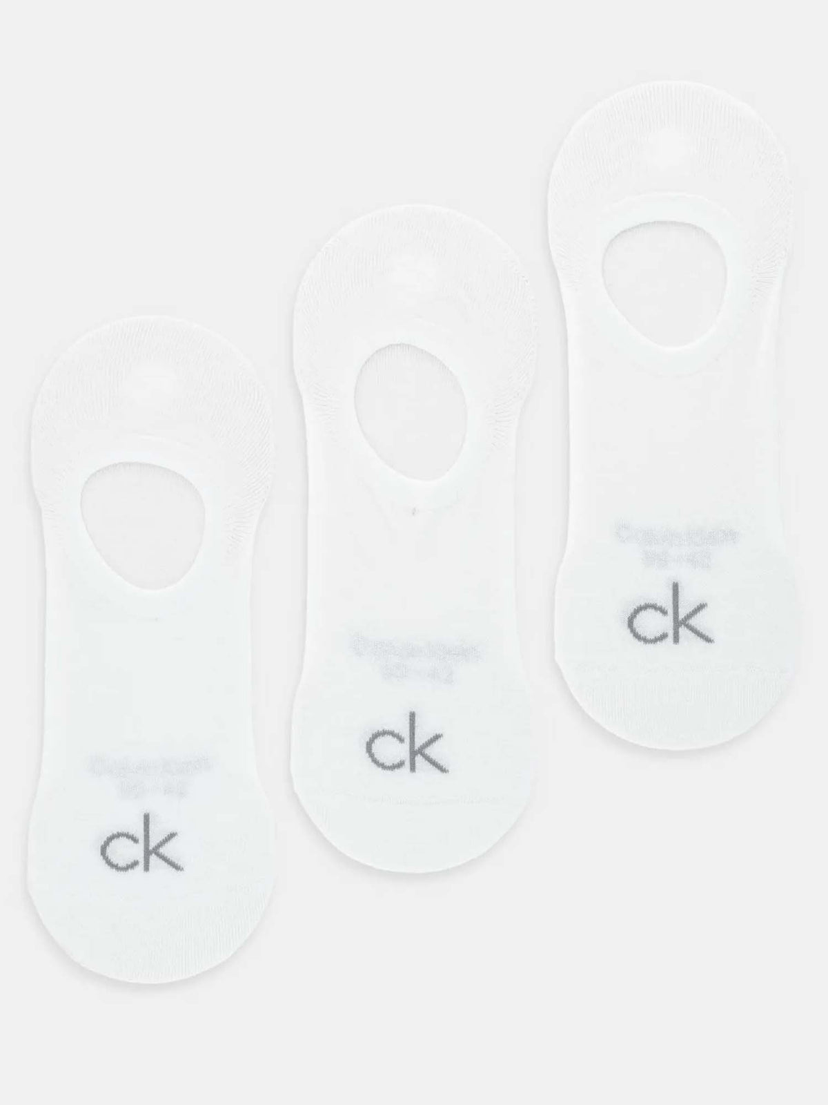 Ck footie high cut 3 calze da unisex bianco