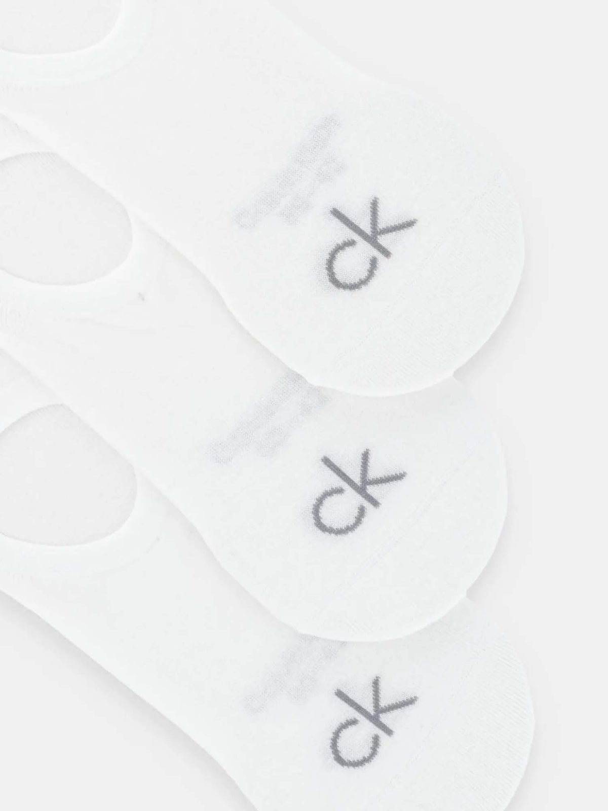 Ck footie high cut 3 calze da unisex bianco