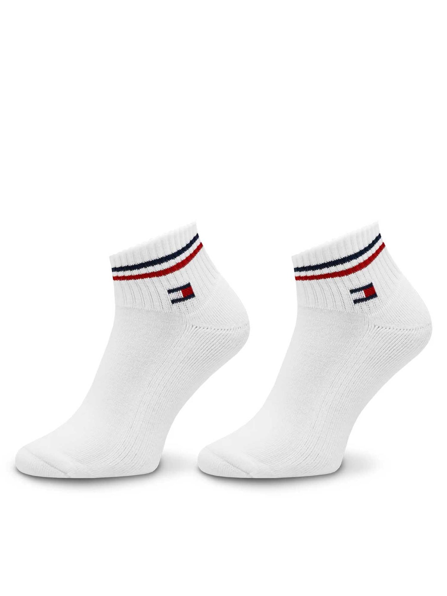 Tommy Hilfiger calzini quarter unisex bianchi in cotone