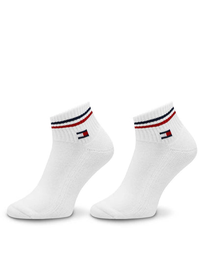 Tommy Hilfiger calzini quarter unisex bianchi in cotone