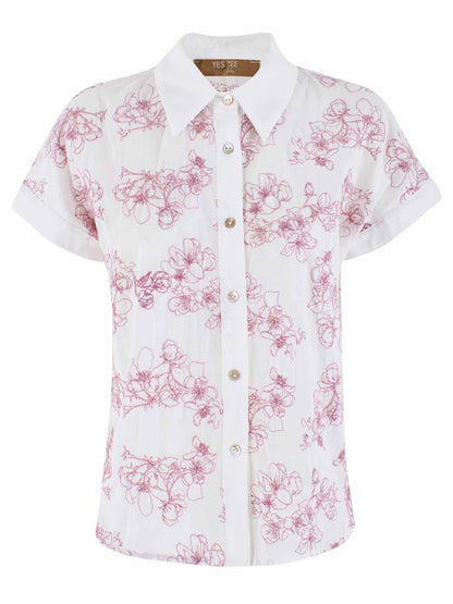 CAMICIA CON RICAMO YES ZEE DONNA BIANCO