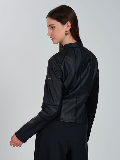 GIACCA IN ECOPELLE YES ZEE RAGAZZA - NERO