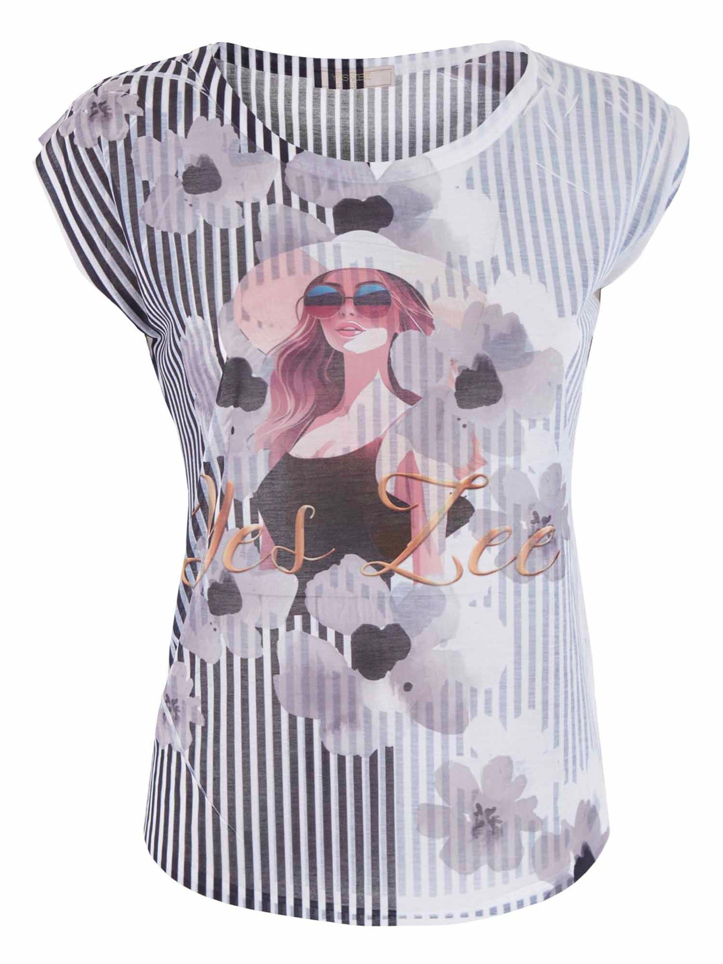 T-SHIRT CON STAMPA YES ZEE DONNA NERO