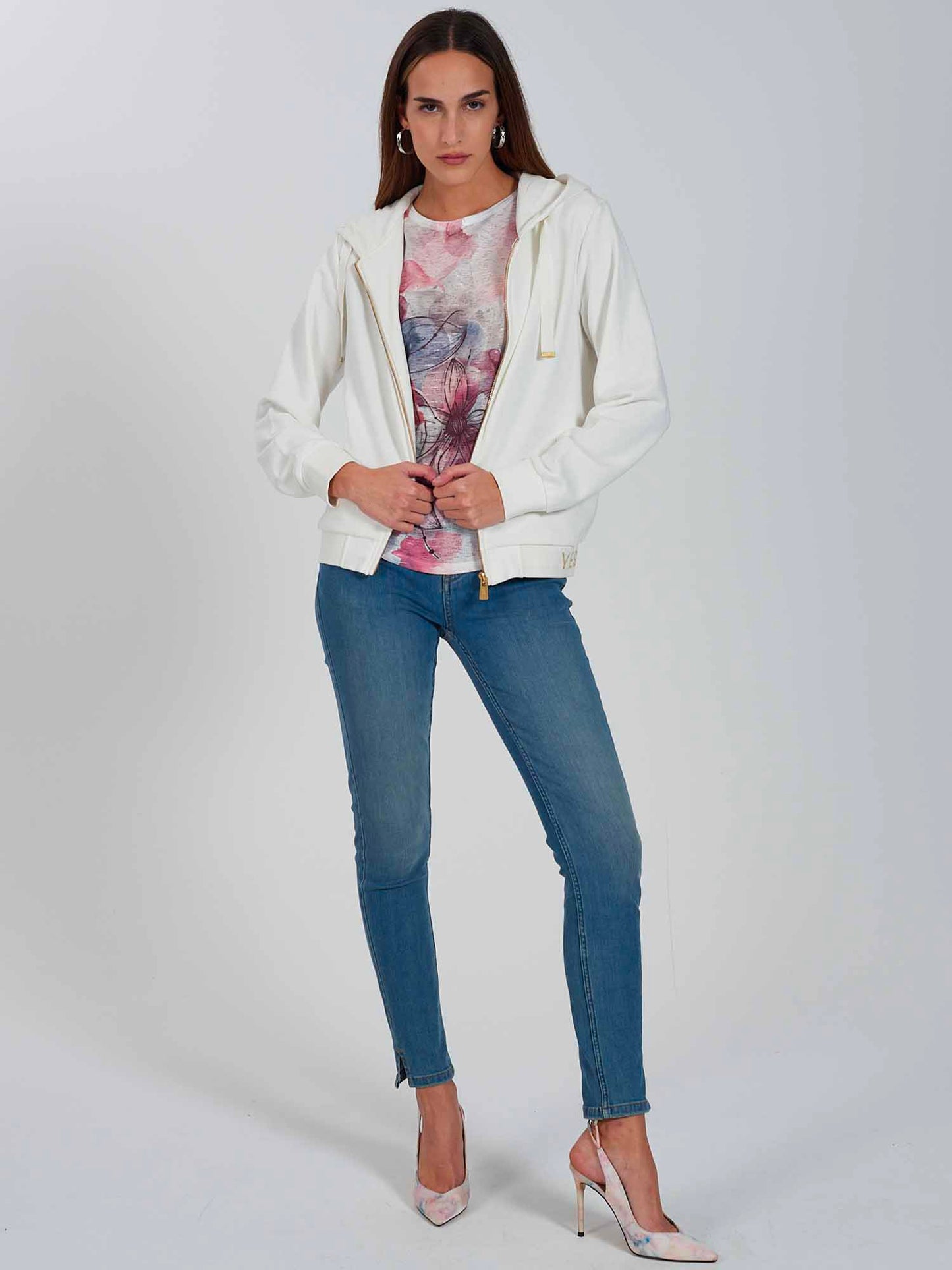 T-SHIRT CON STAMPA YES ZEE DONNA ROSA