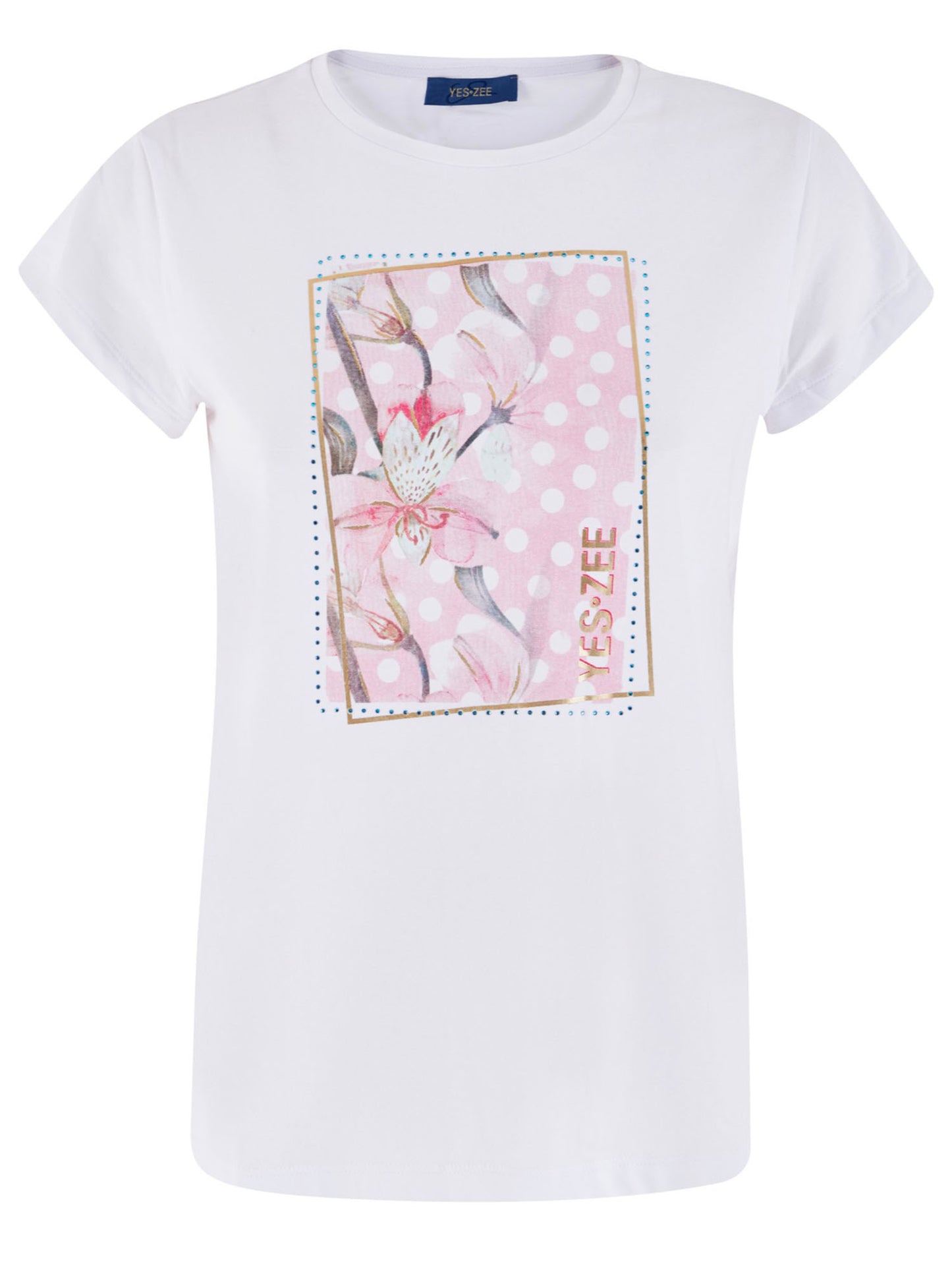 T-SHIRT CON STAMPA YES ZEE DONNA BIANCO