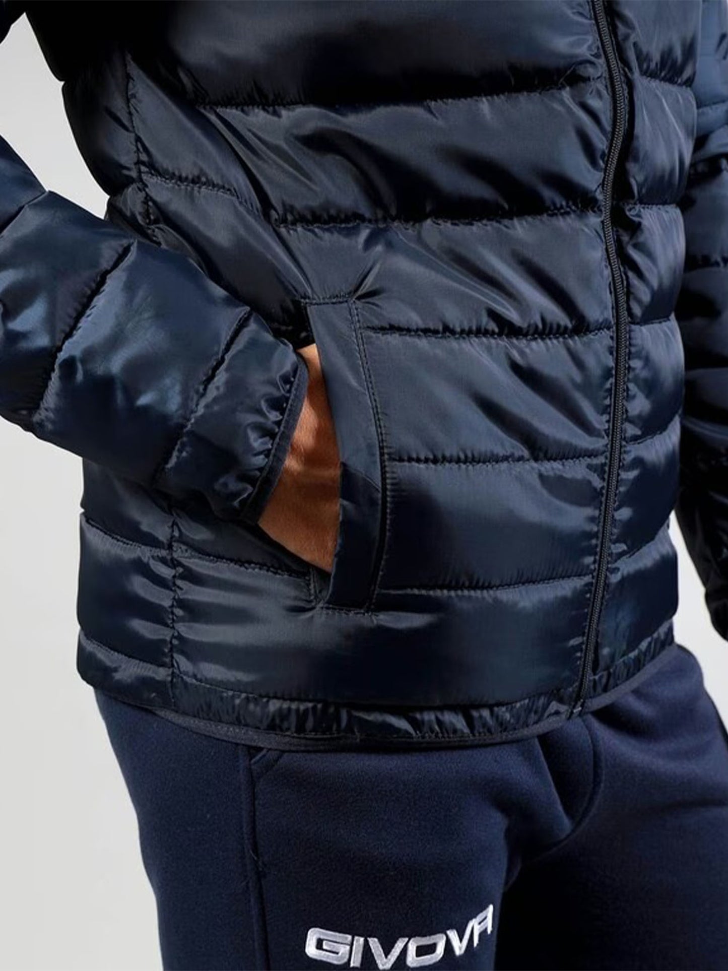 GIUBBOTTO CON CAPPUCCIO OLANDA GIVOVA UOMO BLU