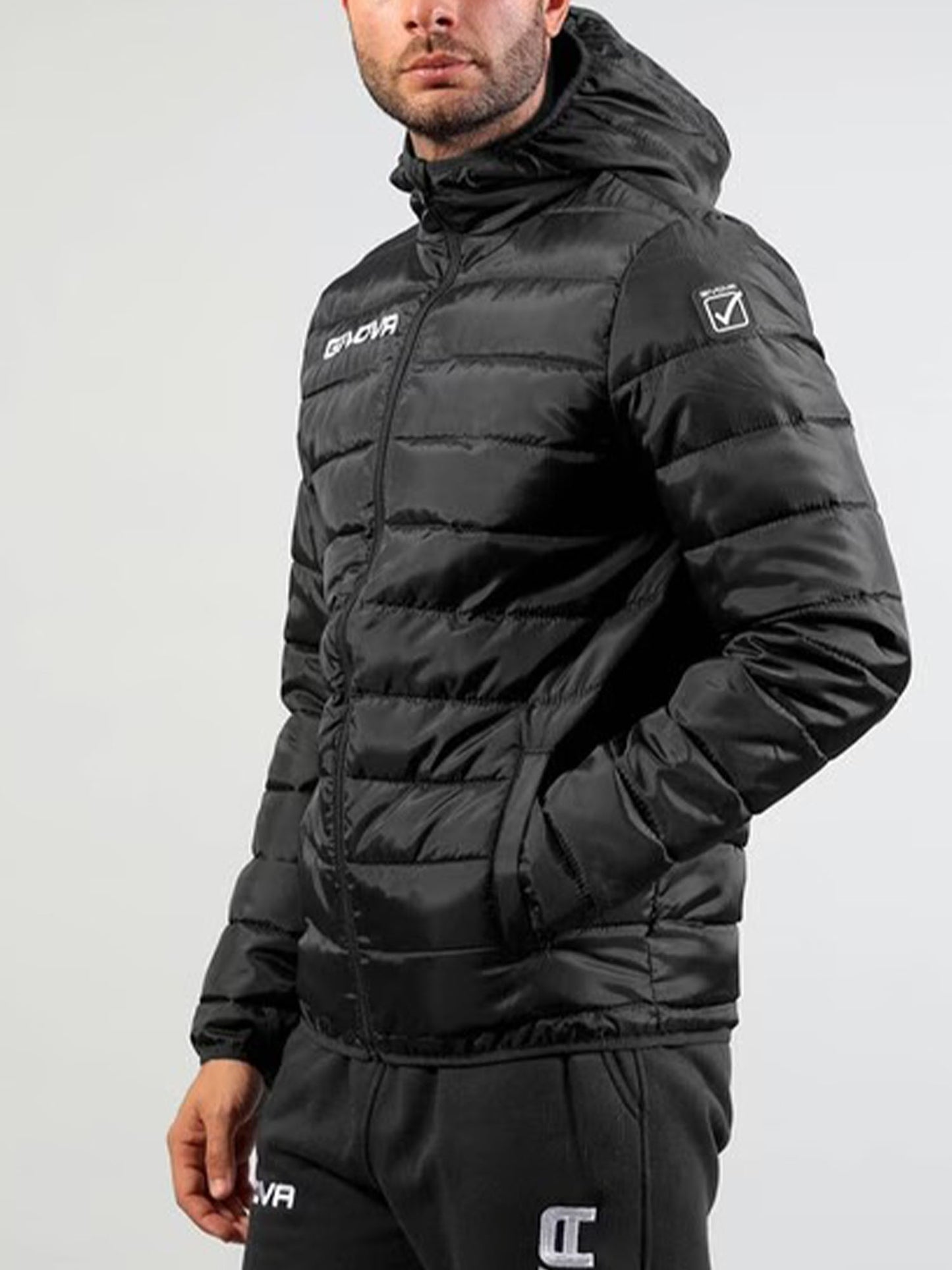 GIUBBOTTO CON CAPPUCCIO OLANDA GIVOVA UOMO NERO