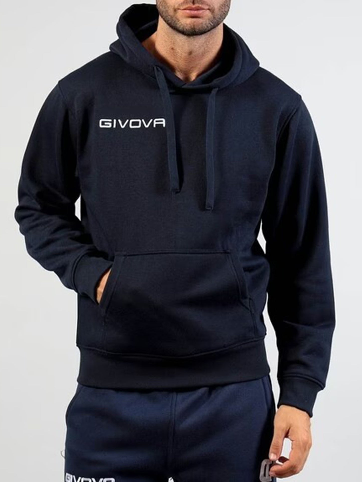 FELPA CON CAPPUCCIO GIVOVA UNISEX BLU