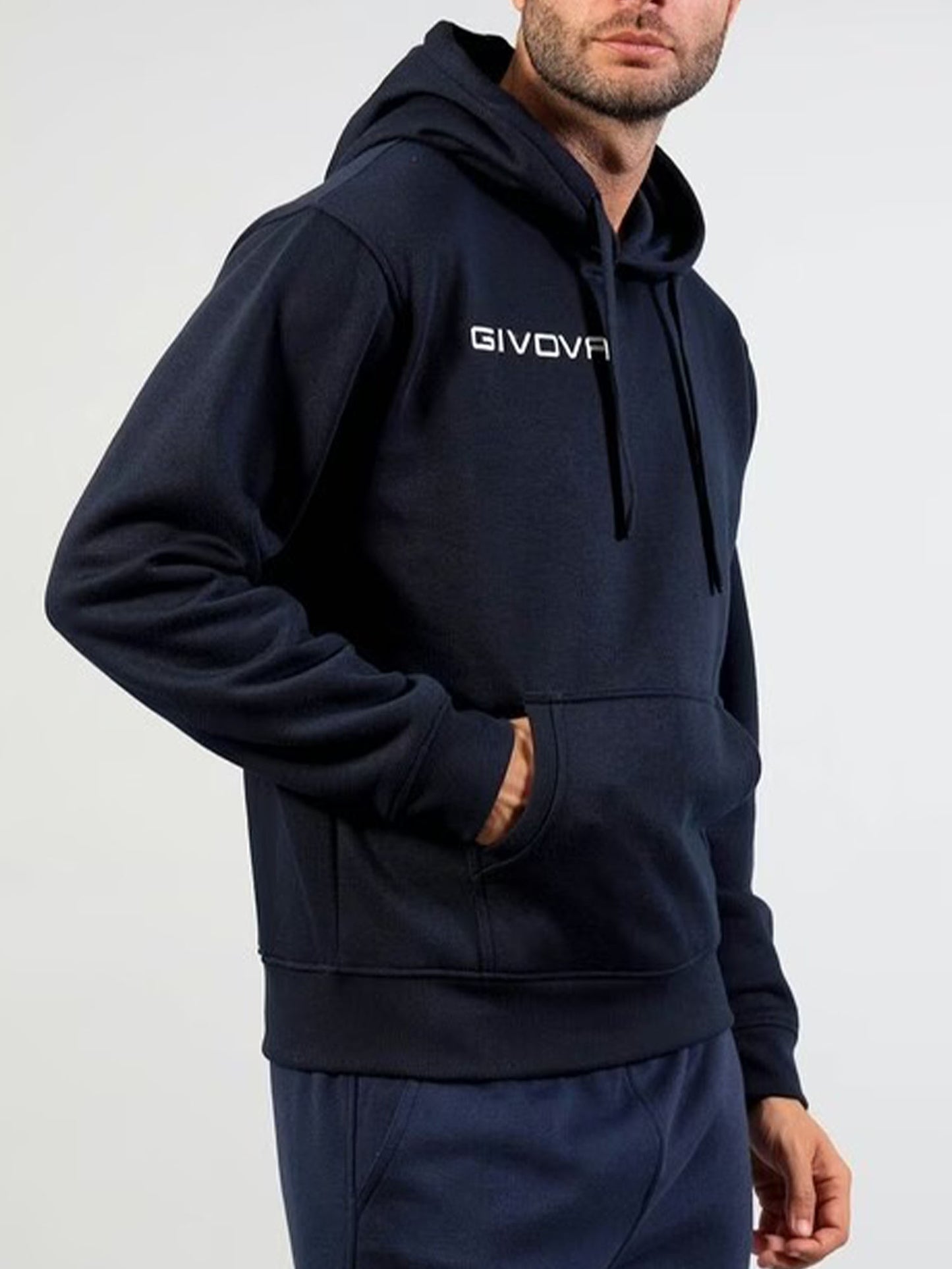 FELPA CON CAPPUCCIO GIVOVA UNISEX BLU