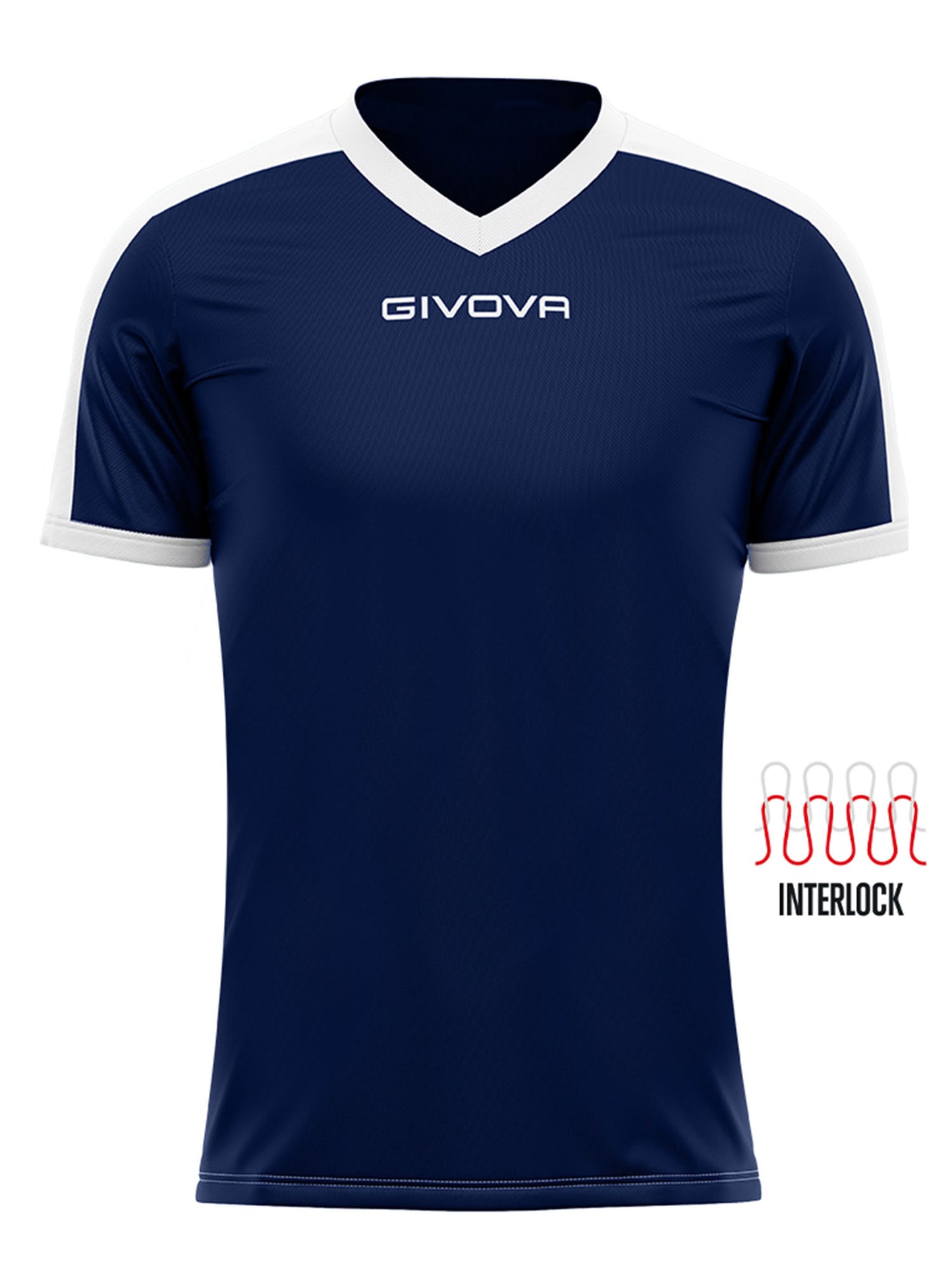 T-SHIRT REVOLUTION INTERLOCK GIVOVA BLU-BIANCO