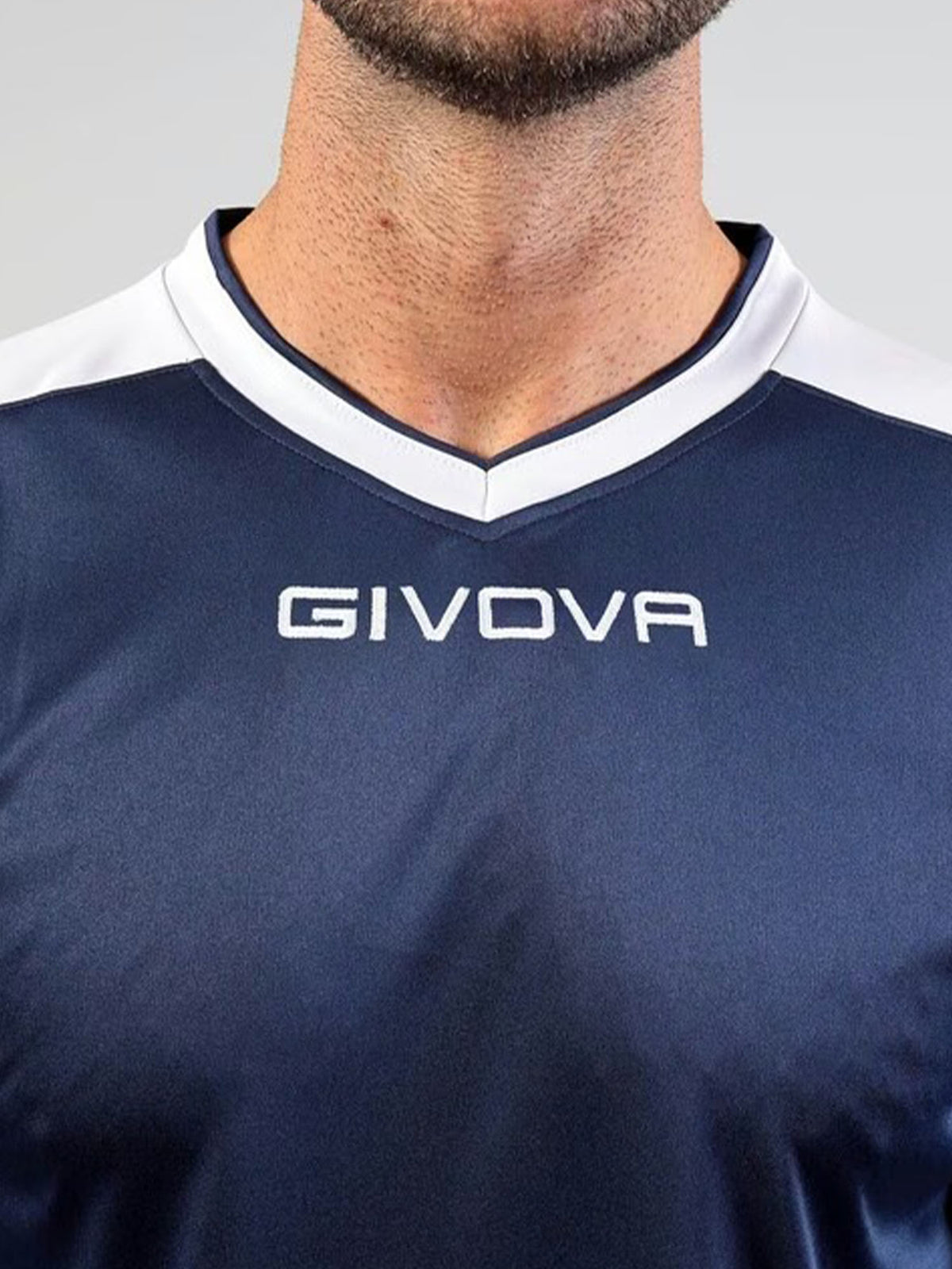 Givova shirt revolut t-shirt mm calcio da uomo blu-bianco