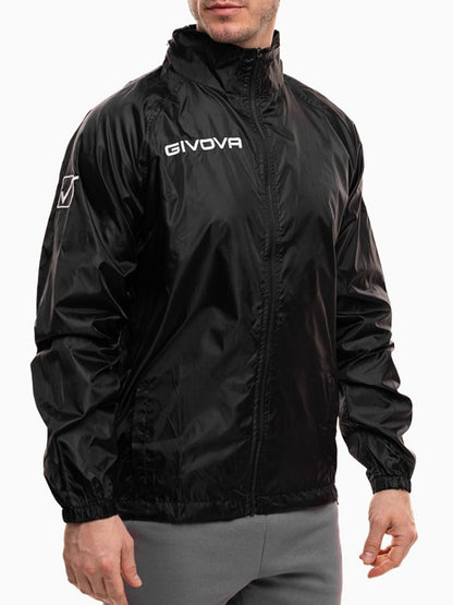 Givova rain basico giubbino calcio da uomo nero