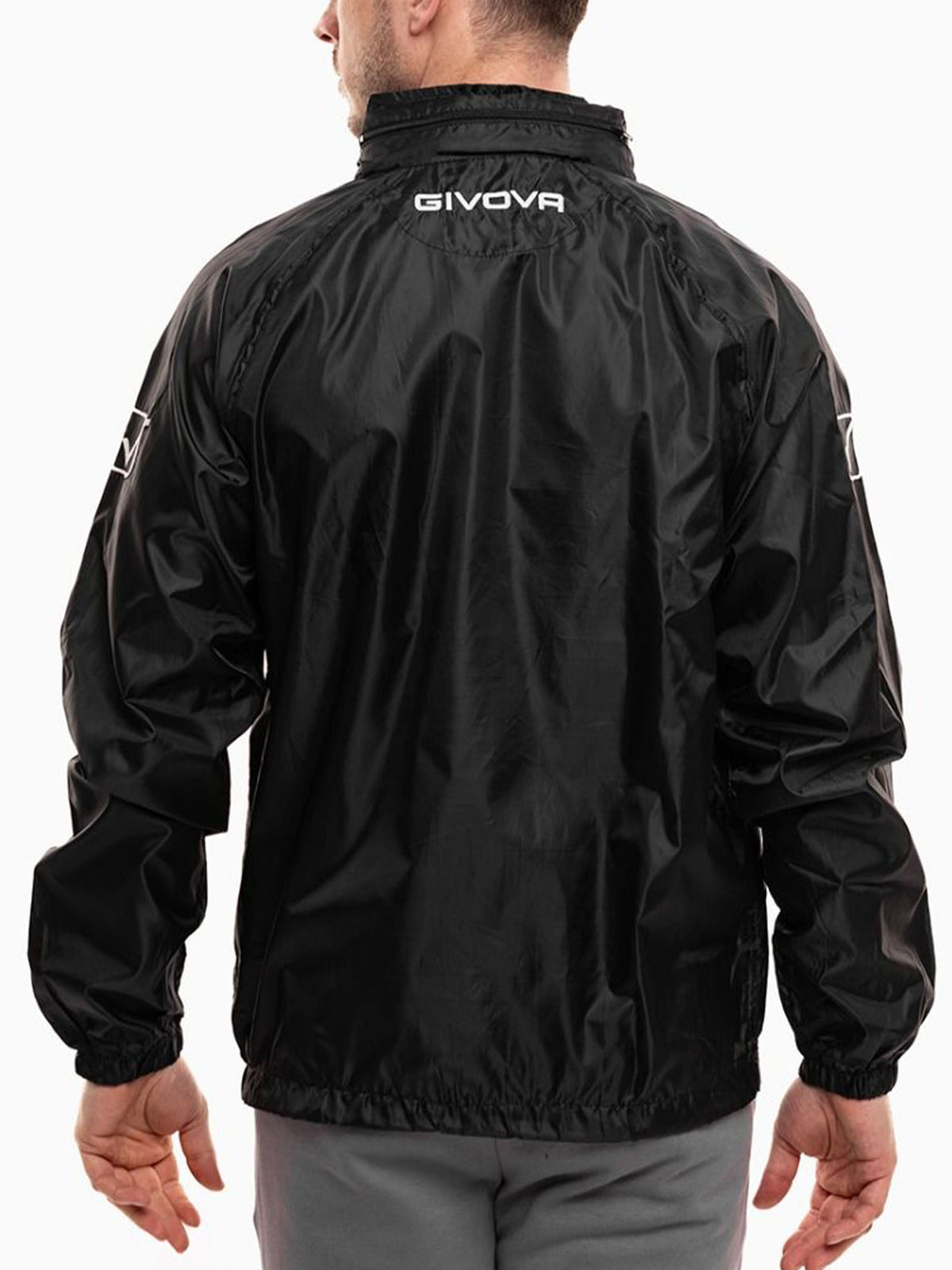Givova rain basico giubbino calcio da uomo nero