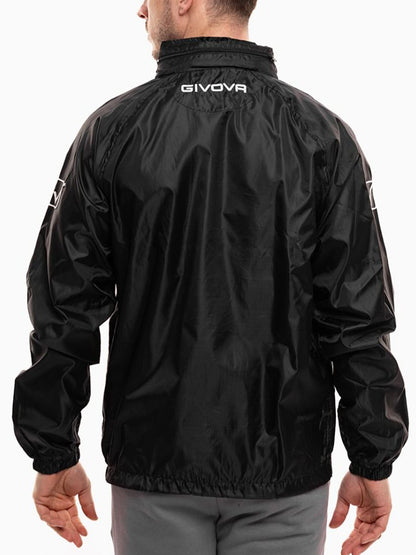 Givova rain basico giubbino calcio da uomo nero