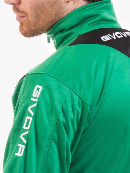 Givova Visa, tuta training uomo verde per uso sportivo