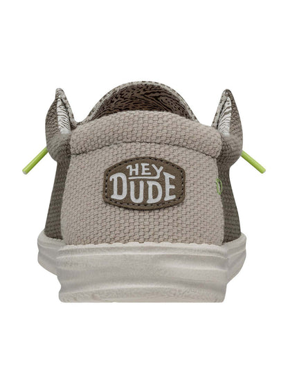 Hey Dude Wally Braided, slip on casual da uomo kaki senza tacco