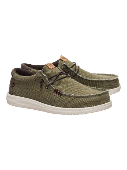 Hey Dude Wally Braided, slip on unisex adulto verde comode e leggere