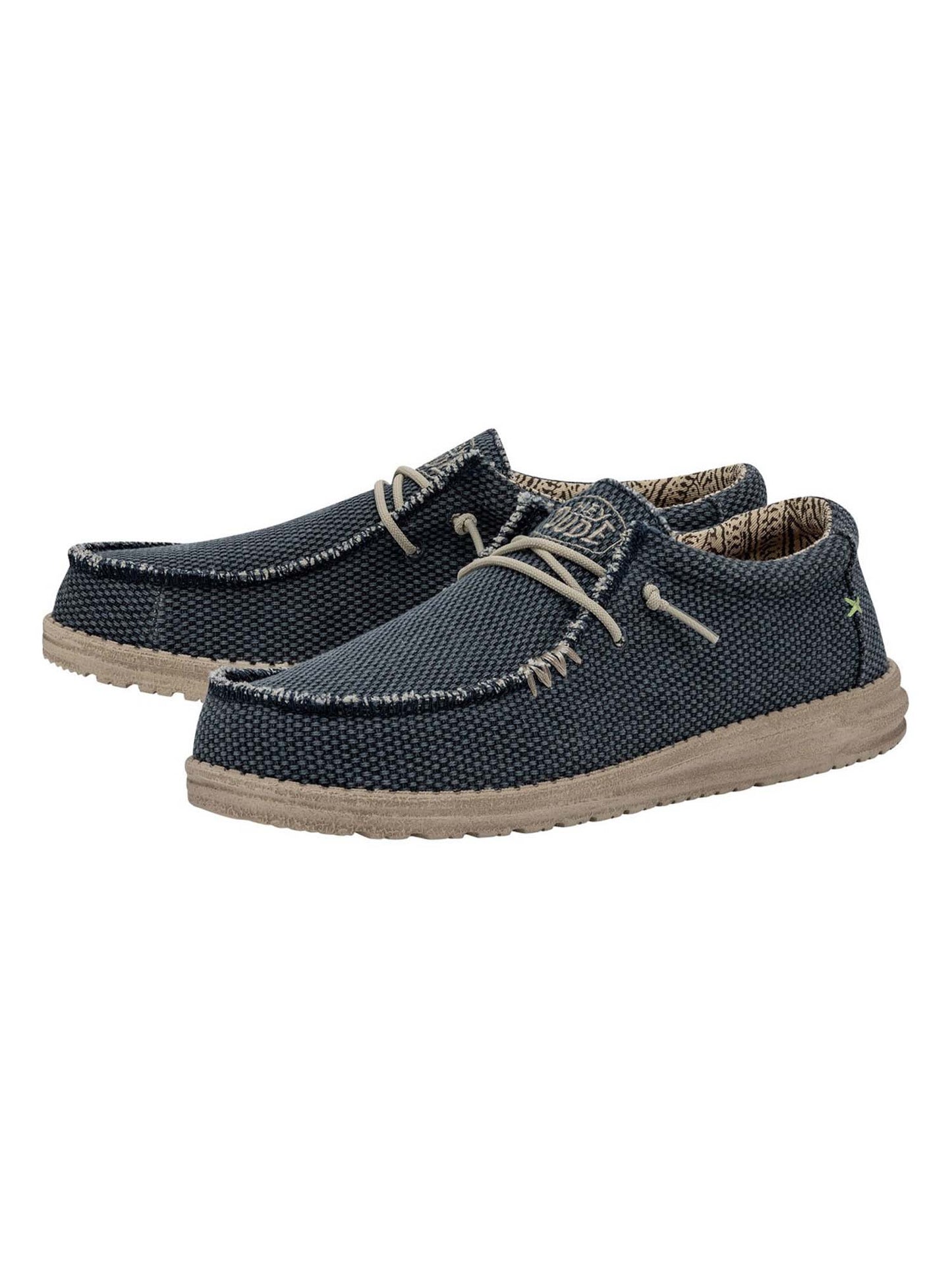 Hey Dude Wally Braided, scarpe slip on da uomo blu con tomaia intrecciata